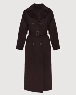 Trench Coat En Laine Mélangée Double Face 14 Trench Coat En Laine Mélangée Double Face -yves salomon boutique 25EYM02330CATLB3196 9