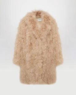 Manteau Col Châle En Plumes -yves salomon boutique 25EYM30297PLUXA2247 8