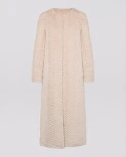 Manteau Long En Fourrure De Vison Et Maille -yves salomon boutique 25EYM91020MAVIA2048 0