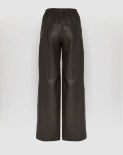 Pantalon Ample En Cuir D'agneau Fin -yves salomon boutique 25EYP200XXAPARA2009 10