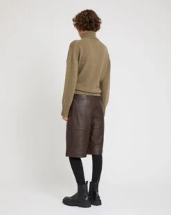 Bermuda En Cuir D'agneau 9 Bermuda En Cuir D'agneau -yves salomon boutique 25EYP218XXAPXXA2009 3 2071c373 068e 43aa b658 820026c70a84