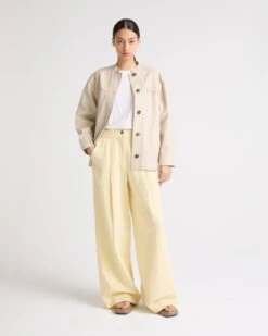 Veste Ceinturée En Cuir D'agneau -yves salomon boutique 25EYV21965APXXA1051 4