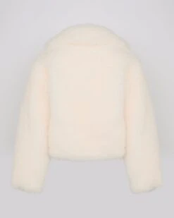 Veste Courte En Agneau Cachemire Frisé -yves salomon boutique 25EYV60052AGCFC11 27658658 2