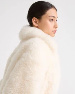 Veste Courte En Agneau Cachemire Frisé -yves salomon boutique 25EYV60052AGCFC11 4