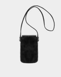 Sac En Fourrure De Vison Et Cuir -yves salomon boutique 25WAA304XXAGVIC99 10