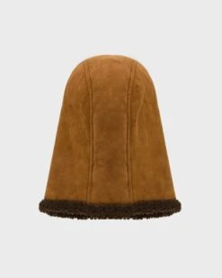 Capuche En Agneau Mérinos Bouclé Et Cuir -yves salomon boutique 25WAA611XXMSCPB3198 10