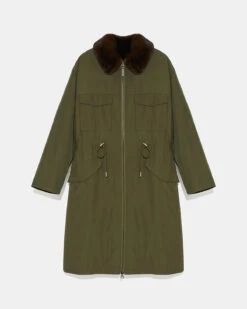 Parka Réversible En Tissu Technique Et Fourrure De Vison
