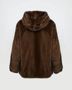 Parka Style Hoodie En Tissu Technique Réversible Fourrure De Vison -yves salomon boutique 25WFV03777A22XA0422 9