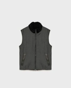 Gilet Fleece En Tissu Loro Piana Et Fourrure De Vison Rasé Réversible -yves salomon boutique 25WHG30071VMRXC99 11