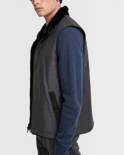 Gilet Fleece En Tissu Loro Piana Et Fourrure De Vison Rasé Réversible -yves salomon boutique 25WHG30071VMRXC99 4 b55cdd38 3376 44d6 ad3b 6b5a06f5e08a