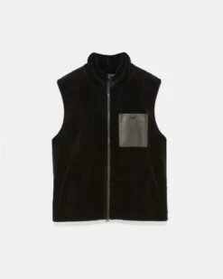 Gilet Fleece En Tissu Loro Piana Et Fourrure De Vison Rasé Réversible -yves salomon boutique 25WHG30071VMRXC99 9