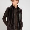 Gilet Réversible En Peau Lainée Et Tissu Technique -yves salomon boutique 25WHG61071MESAA2033
