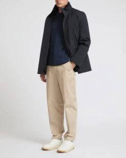 Veste Militaire En Lainage Technique Imperméable Et Fourrure De Vison