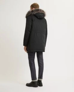 Parka Iconique En Coton Mélangé Avec Bord De Capuche En Fourrure De Renard Imperméable -yves salomon boutique 25WHM03390K25GB1820 5