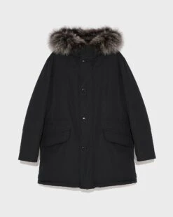 Parka Iconique En Coton Mélangé Avec Bord De Capuche En Fourrure De Renard Imperméable -yves salomon boutique 25WHM03390K25GB1820 9