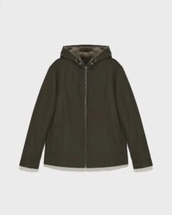 Blouson à Capuche En Gabardine Technique Imperméable Et Fourrure De Vison -yves salomon boutique 25WHV01970A34XB3107 9