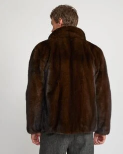 Veste Fleece En Fourrure De Vison Réversible -yves salomon boutique 25WHV30171NYVCB1163 5