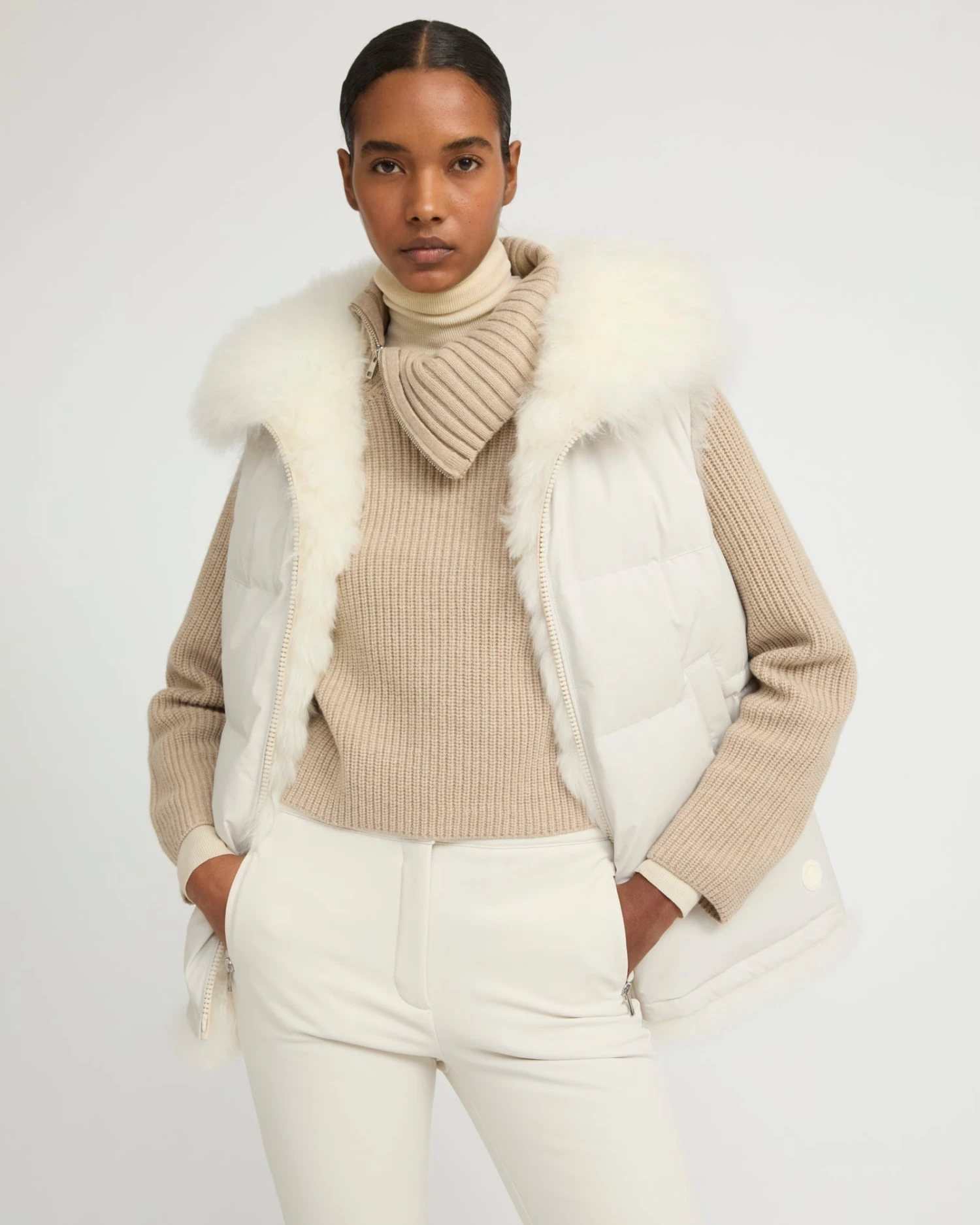 Gilet Réversible En Agneau Long Poil 5 Gilet Réversible En Agneau Long Poil – Image 3