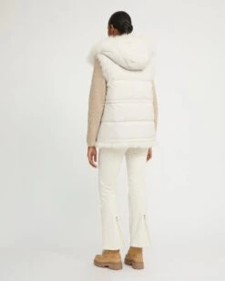 Gilet Réversible En Agneau Long Poil 14 Gilet Réversible En Agneau Long Poil -yves salomon boutique 25WKG60069K05XA1058 5