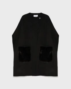 Cape En Lainage Cachemire Et Poches Amovibles En Fourrure De Vison 10 Cape En Lainage Cachemire Et Poches Amovibles En Fourrure De Vison -yves salomon boutique 25WYC04398CAVIC99 9