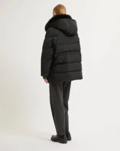 Doudoune Cape En Tissu Technique Et Col Amovible En Fourrure De Renard -yves salomon boutique 25WYC05372DOTMC99 4 0da5a510 349d 4b80 a979 8ed56144f7f7