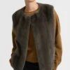 Gilet En Fourrure De Vison Long Poil -yves salomon boutique 25WYG30566VMLXA9015 1 084a201d 0572 4a00 908a 0b187be1356f