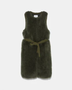 Gilet Long Ceinturé En Maille Mérinos Et Agneau 14 Gilet Long Ceinturé En Maille Mérinos Et Agneau -yves salomon boutique 25WYG51105MAAGA8001 9