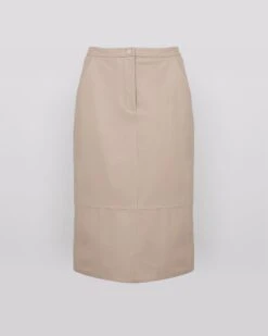 Jupe Droite En Cuir D'agneau -yves salomon boutique 25WYJ23173APXXA2237 27659648