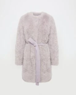 Manteau En Maille Mérinos Et Agneau 12 Manteau En Maille Mérinos Et Agneau -yves salomon boutique 25WYM51090MAAGA5038 8