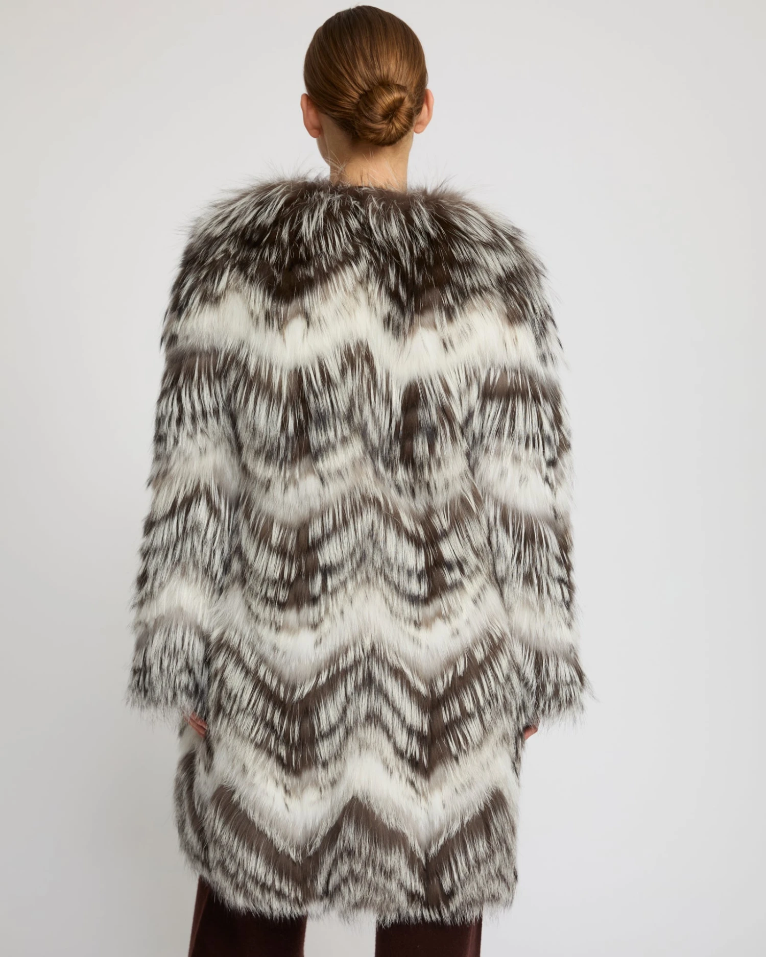 Manteau Ceinturé En Maille Mérinos Et Fourrure De Renard 8 Manteau Ceinturé En Maille Mérinos Et Fourrure De Renard – Image 6