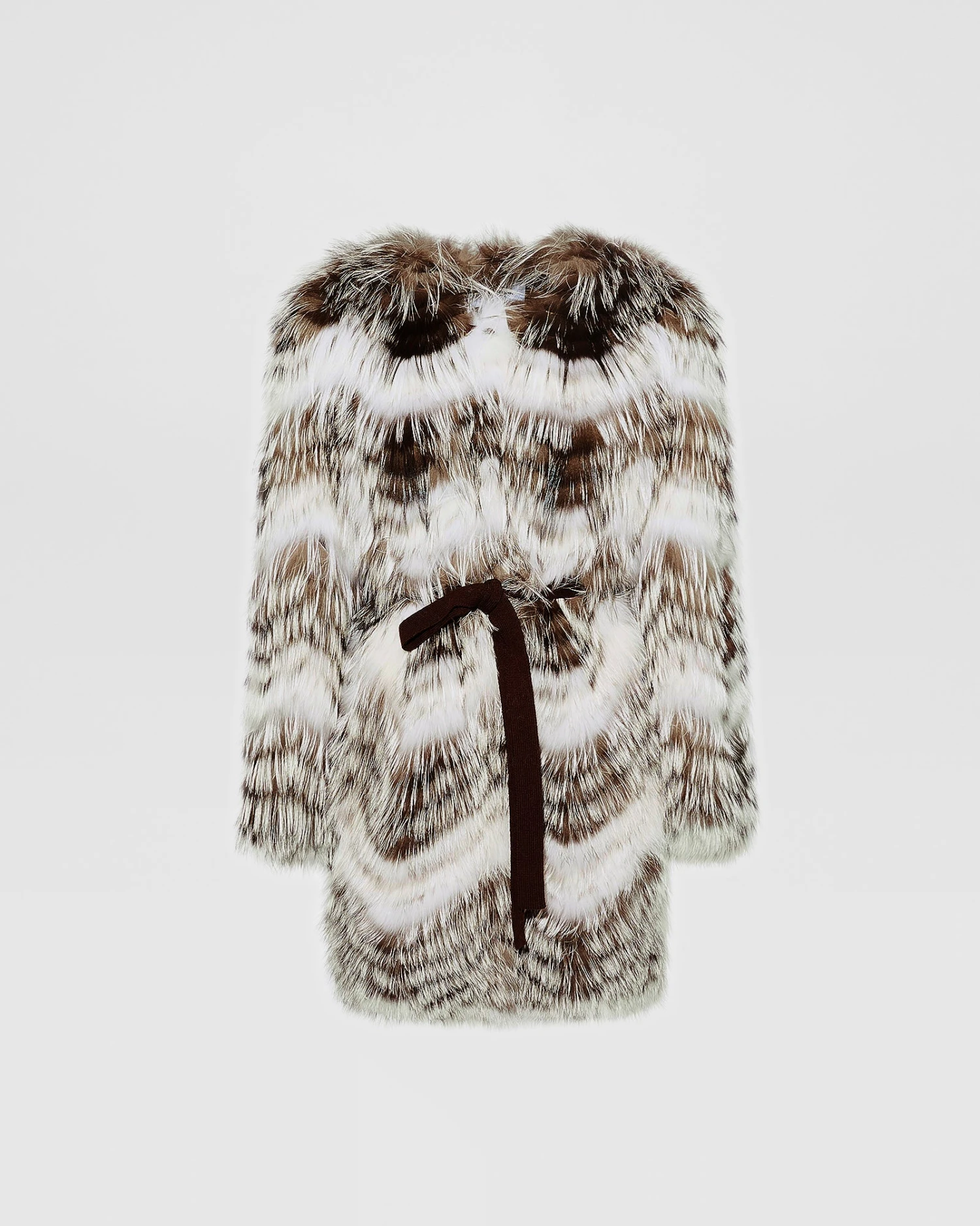 Manteau Ceinturé En Maille Mérinos Et Fourrure De Renard 9 Manteau Ceinturé En Maille Mérinos Et Fourrure De Renard – Image 7