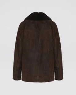 Caban En Agneau Gonfio Lainé Et Suede -yves salomon boutique 25WYM60375MEGOA2009 10