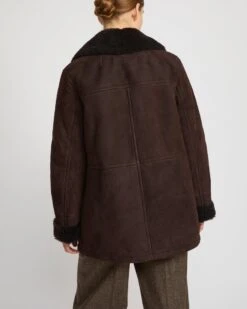 Caban En Agneau Gonfio Lainé Et Suede -yves salomon boutique 25WYM60375MEGOA2009 41