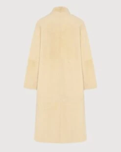 Manteau Droit Ceinturé En Peau Lainée -yves salomon boutique 25WYM60715MERLA3016 10 841f8c93 7f06 4079 8d0f bacfcc710a04