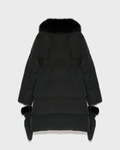 Doudoune Longue Ceinturée Avec Col En Fourrure -yves salomon boutique 25WYM91690DOTMC99 10