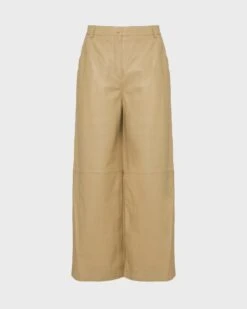 Pantalon Droit En Cuir D'agneau 10 Pantalon Droit En Cuir D'agneau -yves salomon boutique 25WYP202XXAPXXA2250 8