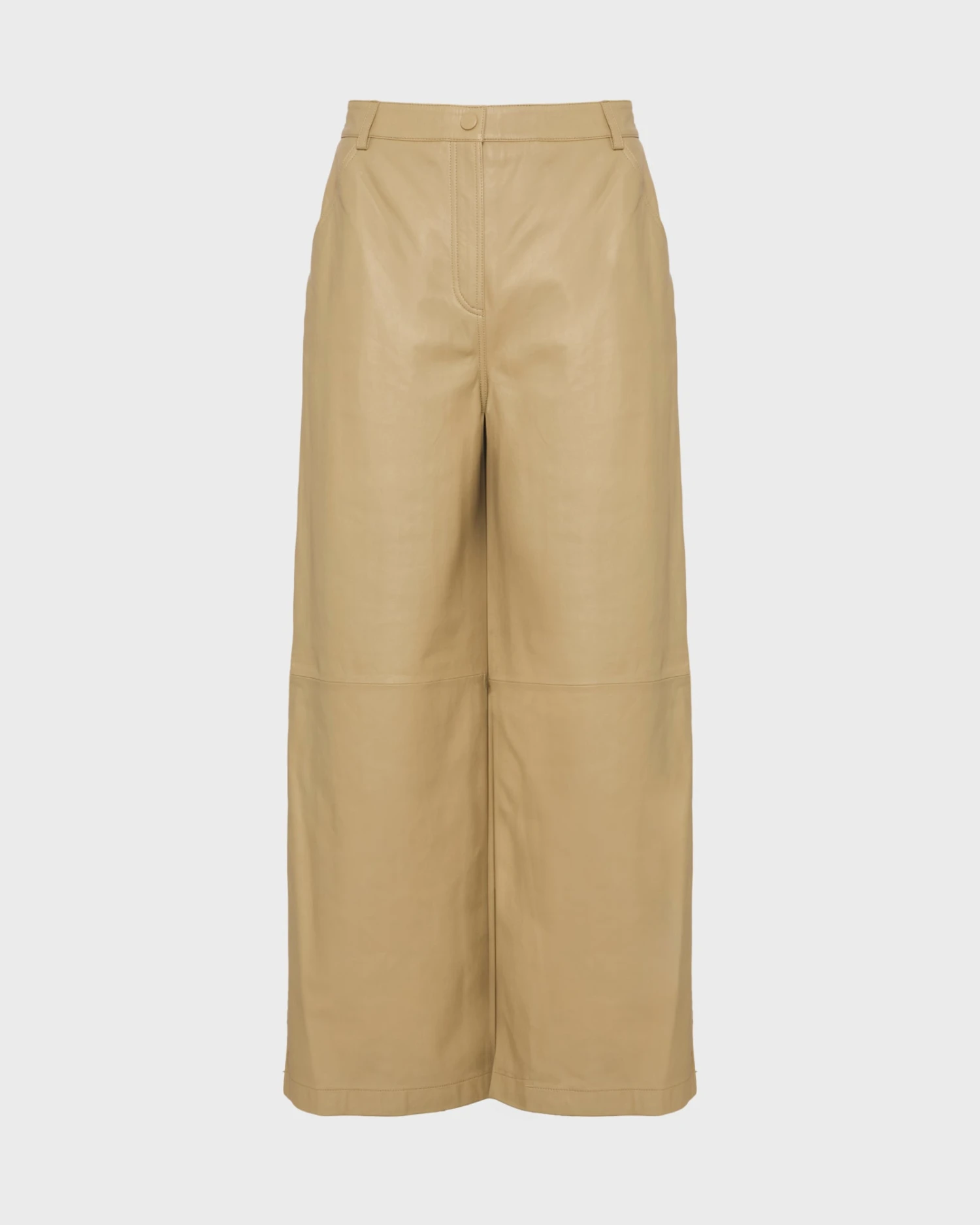 Pantalon Droit En Cuir D'agneau 6 Pantalon Droit En Cuir D'agneau – Image 4