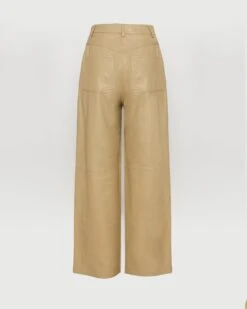 Pantalon Droit En Cuir D'agneau 11 Pantalon Droit En Cuir D'agneau -yves salomon boutique 25WYP202XXAPXXA2250 9