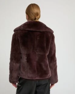 Veste Droite En Fourrure De Lapin Rex -yves salomon boutique 25WYV30355REXXA6074 4