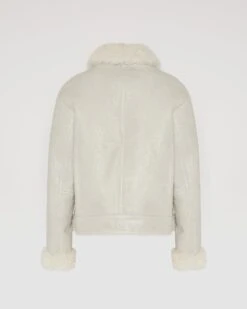 Veste Courte En Peau Lainée D'agneau De Toscane Curly Avec Finition Vintage -yves salomon boutique 25WYV61958MECVA2054 10