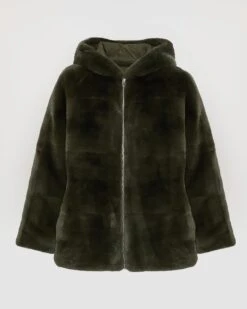 Parka à Capuche Réversible En Tissu Technique Et Lapin Rex 19 Parka à Capuche Réversible En Tissu Technique Et Lapin Rex -yves salomon boutique 25WYV93170REXXA8001 11