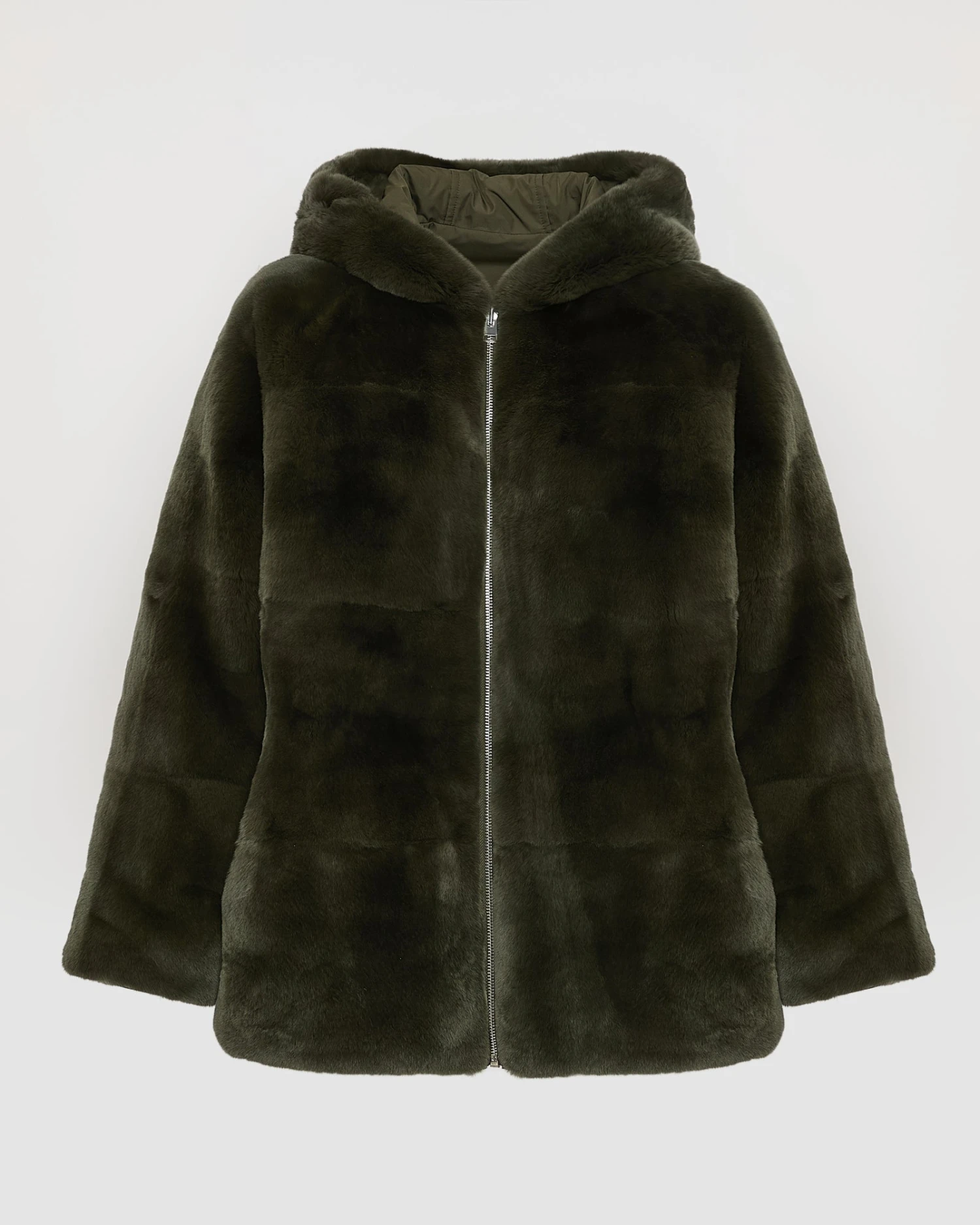 Parka à Capuche Réversible En Tissu Technique Et Lapin Rex 11 Parka à Capuche Réversible En Tissu Technique Et Lapin Rex – Image 9