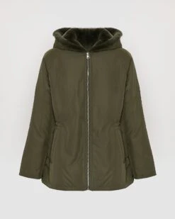 Parka à Capuche Réversible En Tissu Technique Et Lapin Rex 17 Parka à Capuche Réversible En Tissu Technique Et Lapin Rex -yves salomon boutique 25WYV93170REXXA8001 9