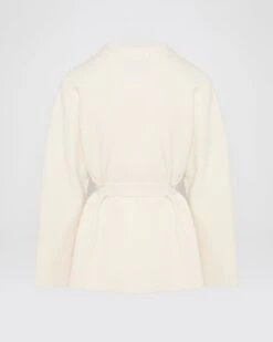 Veste Ceinturée En Maille Et Fourrure De Vison -yves salomon boutique 25wyv91870mavic11 2