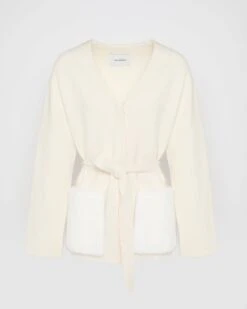 Veste Ceinturée En Maille Et Fourrure De Vison -yves salomon boutique 25wyv91870mavic11 d393cc37 81e3 4138 accd 3204816dcdb8