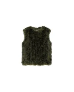 Gilet Court En Plumes