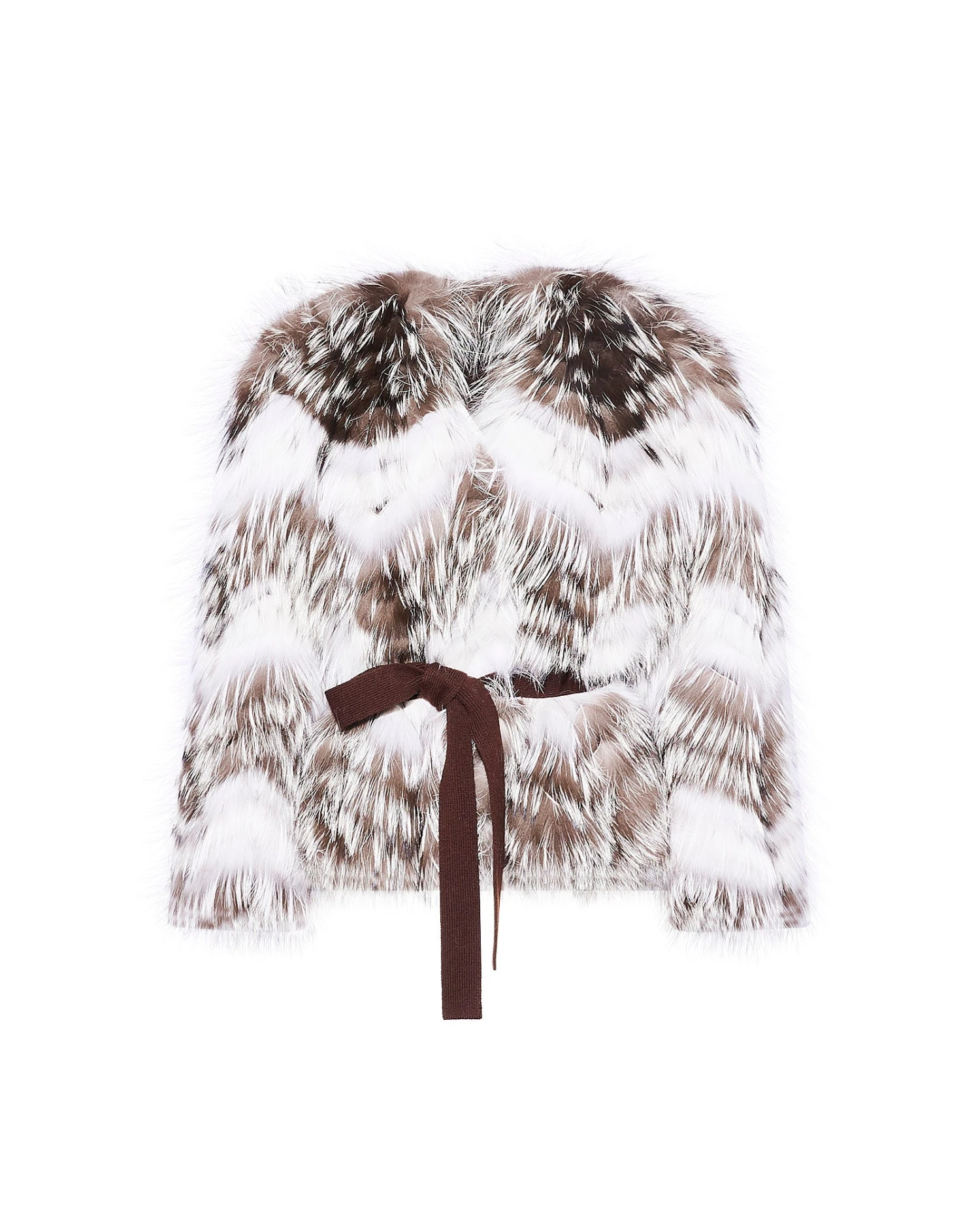 Gilet Ceinturé En Maille Mérinos Et Fourrure De Renard 3 Gilet Ceinturé En Maille Mérinos Et Fourrure De Renard