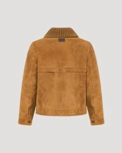 Veste En Peau Lainée D'agneau à Col Maille -yves salomon boutique 26W26WHV61267MSBVB3198 10