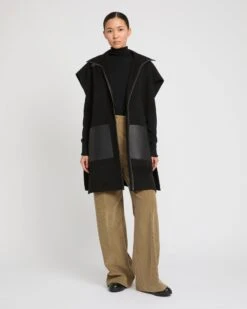 Plastron En Lainage Cachemire Double Face Et Cuir -yves salomon boutique 26WAA005XXCATLC99 3 45614320 9fdb 4dce 8519 5742f8dca2d5