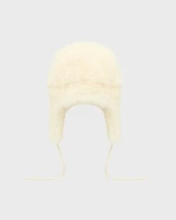 Chapka En Peau Lainée D'agneau Cachemire -yves salomon boutique 26WAA622XXMAAGC11 11